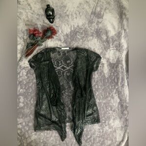 Charlotte Russe Sheer Black Cardigan